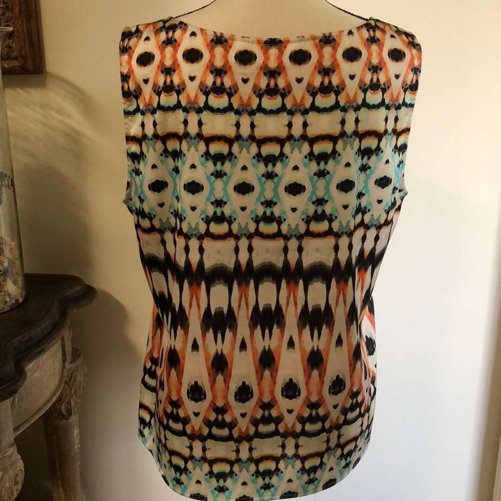 Chico’s Size2 Pleated Neckline Tank - Picture 3 of 7